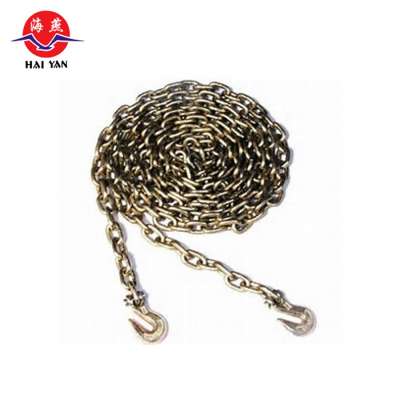 10mmx6m yellow zinc galvanized G80 lifting chain with hooks